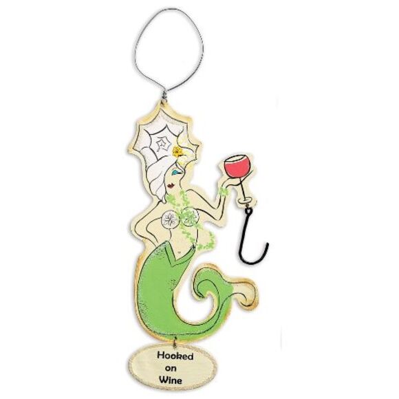 Make a Splash Drink Like a Fish Mermaids Wine Bottle Charms Set of 3 - Picture 2 of 8